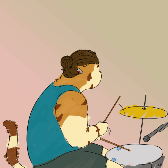 Eli drumming